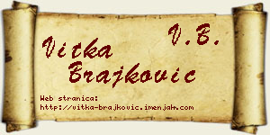 Vitka Brajković vizit kartica